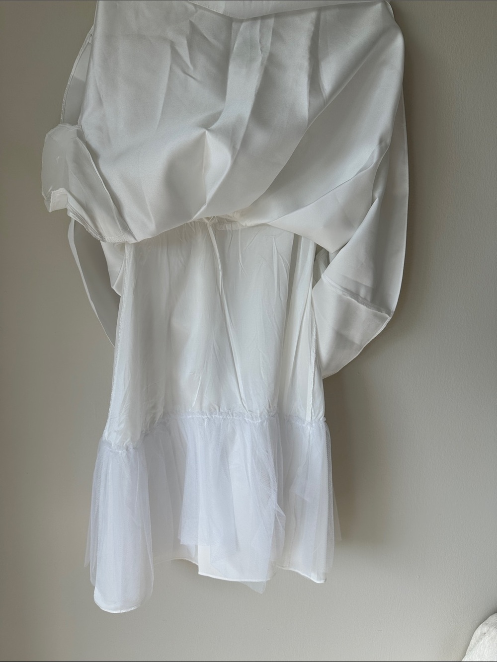 Adrianna Papell White Lace Bodice A-Line Dress Skirt - Picture 11 of 12